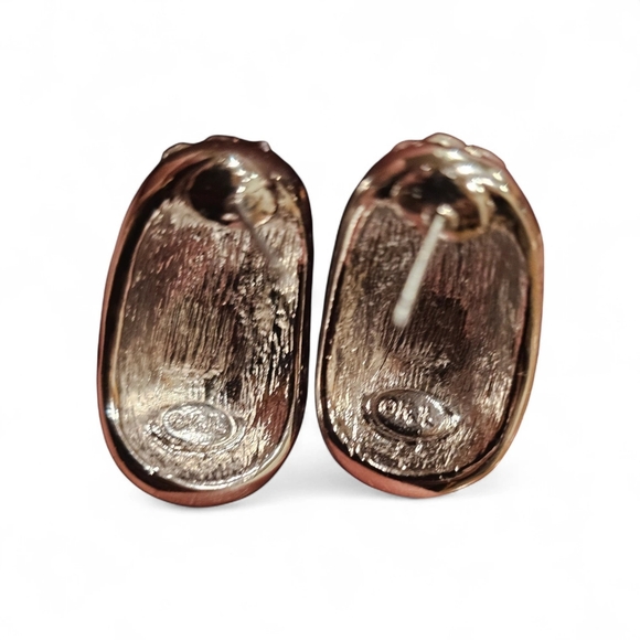 Kenneth Jay Lane Pave' Thumbnail Earrings - Picture 4 of 4